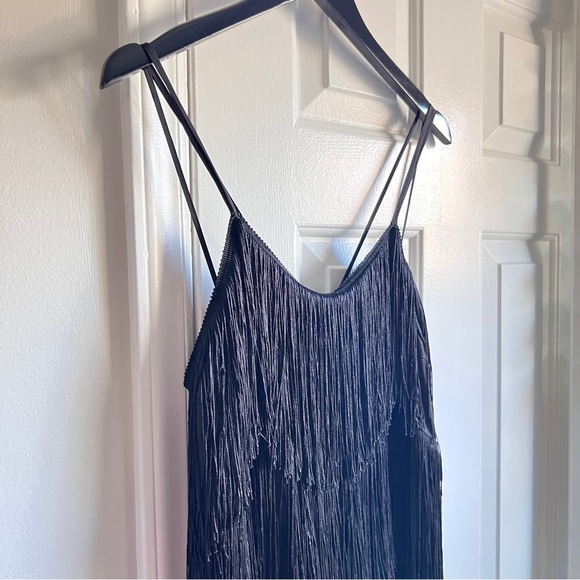 Zara Black Fringe Jumpsuit - Picture 6 of 12